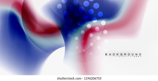 Mixing liquid color flow abstract background. Trendy abstract layout template for business or technology presentation, internet poster or web brochure cover, wallpaper. Vector illustration
