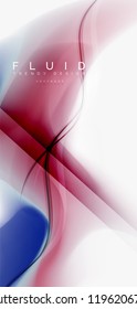 Mixing liquid color flow abstract background. Trendy abstract layout template for business or technology presentation, internet poster or web brochure cover, wallpaper. Vector illustration