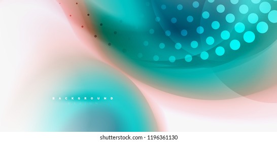 Mixing liquid color flow abstract background. Trendy abstract layout template for business or technology presentation, internet poster or web brochure cover, wallpaper. Vector illustration