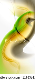 Mixing liquid color flow abstract background. Trendy abstract layout template for business or technology presentation, internet poster or web brochure cover, wallpaper. Vector illustration