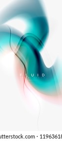 Mischung flüssiger Farbflüsse abstrakter Hintergrund. Trendy abstrakte Layout-Vorlage für Geschäfts- oder Technologiepräsentationen, Internet-Poster oder Web-Broschüren-Cover, Bildschirmhintergrund. Vektorgrafik