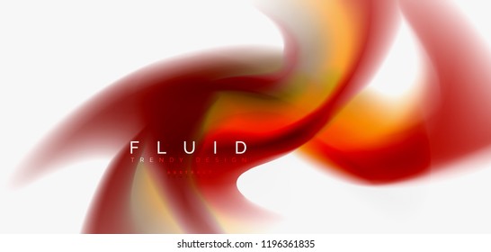 Mixing liquid color flow abstract background. Trendy abstract layout template for business or technology presentation, internet poster or web brochure cover, wallpaper. Vector illustration