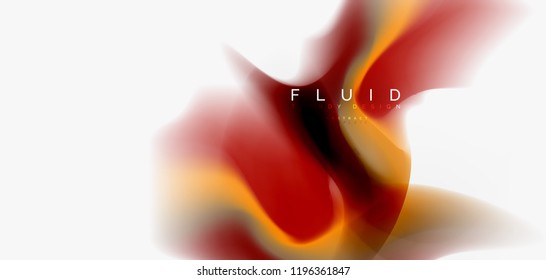 Mischung flüssiger Farbflüsse abstrakter Hintergrund. Trendy abstrakte Layout-Vorlage für Geschäfts- oder Technologiepräsentationen, Internet-Poster oder Web-Broschüren-Cover, Bildschirmhintergrund. Vektorgrafik