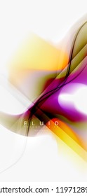 Mixing liquid color flow abstract background. Trendy abstract layout template for business or technology presentation, internet poster or web brochure cover, wallpaper. Vector illustration
