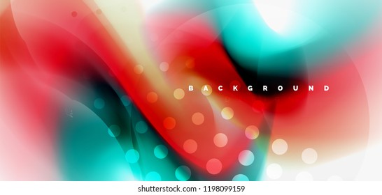 Mixing liquid color flow abstract background. Trendy abstract layout template for business or technology presentation, internet poster or web brochure cover, wallpaper. Vector illustration