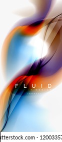 Mixing liquid color flow abstract background. Trendy abstract layout template for business or technology presentation, internet poster or web brochure cover, wallpaper. Vector illustration
