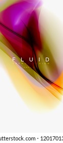 Mixing liquid color flow abstract background. Trendy abstract layout template for business or technology presentation, internet poster or web brochure cover, wallpaper. Vector illustration
