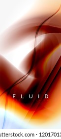 Mixing liquid color flow abstract background. Trendy abstract layout template for business or technology presentation, internet poster or web brochure cover, wallpaper. Vector illustration