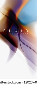 Mixing liquid color flow abstract background. Trendy abstract layout template for business or technology presentation, internet poster or web brochure cover, wallpaper. Vector illustration