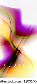 Mezcla de fondo abstracto de flujo de color líquido. Plantilla de diseño abstracto a la moda para presentación de negocios o tecnología, portada de póster de internet o de folletos web, fondo de pantalla. Ilustración del vector