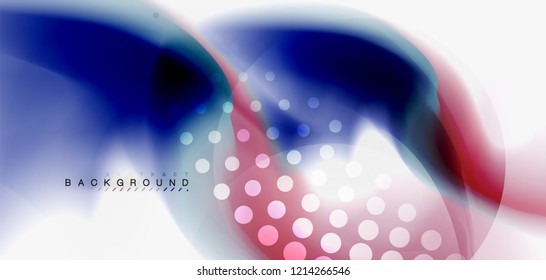 Mixing liquid color flow abstract background. Trendy abstract layout template for business or technology presentation, internet poster or web brochure cover, wallpaper. Vector illustration