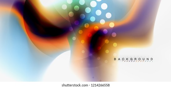 Mezcla de fondo abstracto de flujo de color líquido. Plantilla de diseño abstracto a la moda para presentación de negocios o tecnología, portada de póster de internet o de folletos web, fondo de pantalla. Ilustración del vector