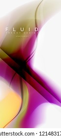 Mixing liquid color flow abstract background. Trendy abstract layout template for business or technology presentation, internet poster or web brochure cover, wallpaper. Vector illustration