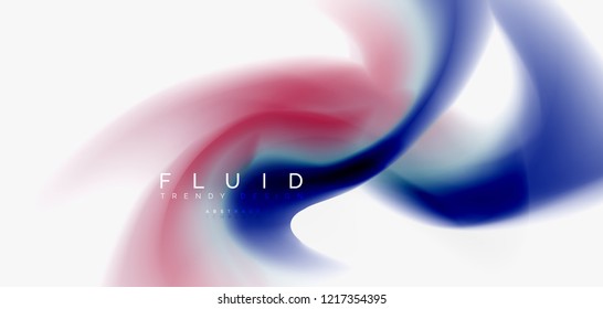 Mixing liquid color flow abstract background. Trendy abstract layout template for business or technology presentation, internet poster or web brochure cover, wallpaper. Vector illustration