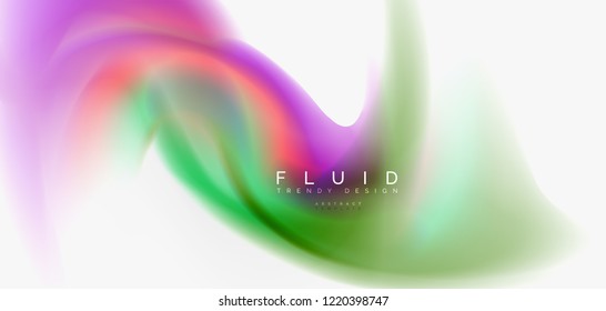 Mezcla de fondo abstracto de flujo de color líquido. Plantilla de diseño abstracto a la moda para presentación de negocios o tecnología, portada de póster de internet o de folletos web, fondo de pantalla. Ilustración del vector