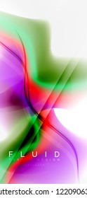 Mezcla de fondo abstracto de flujo de color líquido. Plantilla de diseño abstracto a la moda para presentación de negocios o tecnología, portada de póster de internet o de folletos web, fondo de pantalla. Ilustración del vector