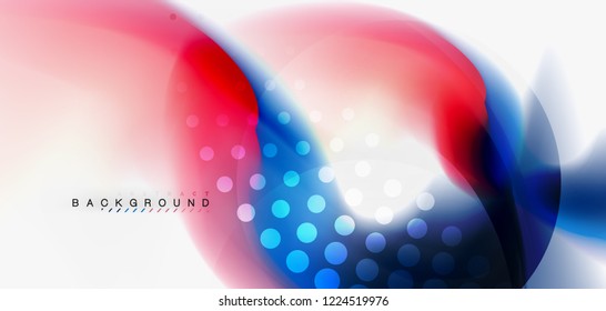 Mixing liquid color flow abstract background. Trendy abstract layout template for business or technology presentation, internet poster or web brochure cover, wallpaper. Vector illustration