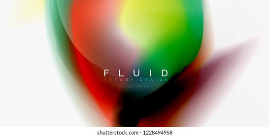 Mezcla de fondo abstracto de flujo de color líquido. Plantilla de diseño abstracto a la moda para presentación de negocios o tecnología, portada de póster de internet o de folletos web, fondo de pantalla. Ilustración del vector