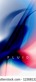 Mezcla de fondo abstracto de flujo de color líquido. Plantilla de diseño abstracto a la moda para presentación de negocios o tecnología, portada de póster de internet o de folletos web, fondo de pantalla. Ilustración del vector