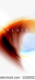 Mixing liquid color flow abstract background. Trendy abstract layout template for business or technology presentation, internet poster or web brochure cover, wallpaper. Vector illustration