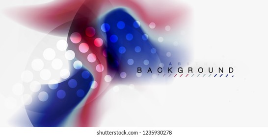 Mixing liquid color flow abstract background. Trendy abstract layout template for business or technology presentation, internet poster or web brochure cover, wallpaper. Vector illustration
