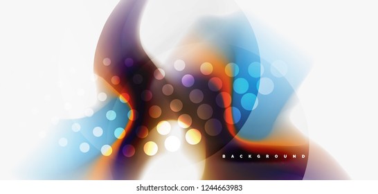 Mixing liquid color flow abstract background. Trendy abstract layout template for business or technology presentation, internet poster or web brochure cover, wallpaper. Vector illustration