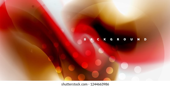 Mixing liquid color flow abstract background. Trendy abstract layout template for business or technology presentation, internet poster or web brochure cover, wallpaper. Vector illustration