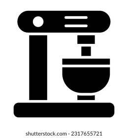 Icono De Glifo Vector De Máquina De Mezcla Para Uso Personal Y Comercial.
