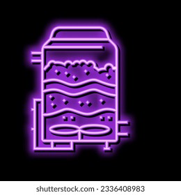 mixing mash beer production neon light sign vector. mixing mash beer production sign. isolated symbol illustration