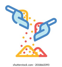 mixing spices color icon vector. mixing spices sign. isolated symbol illustration