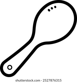 Mixing spoon doodle vector icon and illustration