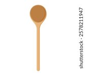 Mixing spoon flat vector illustration isolated on a white background