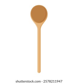 Mixing spoon flat vector illustration isolated on a white background