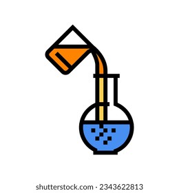 mixing substances engineer color icon vector. mixing substances engineer sign. isolated symbol illustration