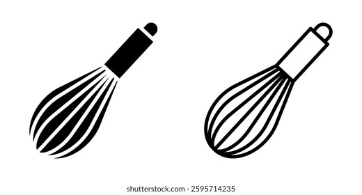 mixing and whisking icon on white background