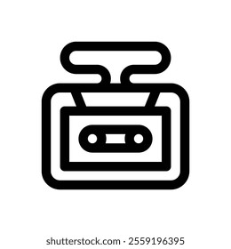Mixtape. Editable stroke vector icon.