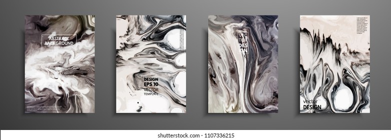 Mixture of acrylic paints. Liquid marble texture. Fluid art. Applicable for design cover, presentation, invitation, flyer, annual report, poster and business card, desing packaging. Modern artwork