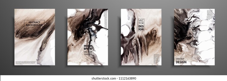 Mixture of acrylic paints. Liquid marble texture. Fluid art. Applicable for design cover, presentation, invitation, flyer, annual report, poster and business card, desing packaging. Modern artwork