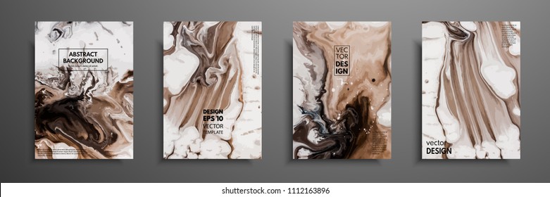 Mixture of acrylic paints. Liquid marble texture. Fluid art. Applicable for design cover, presentation, invitation, flyer, annual report, poster and business card, desing packaging. Modern artwork