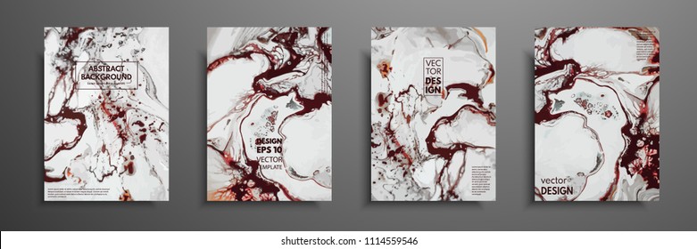 Mixture of acrylic paints. Liquid marble texture. Fluid art. Applicable for design cover, presentation, invitation, flyer, annual report, poster and business card, desing packaging. Modern artwork