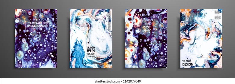 Mezcla de pinturas acrílicas. Textura de mármol líquido. Arte fluido. Aplicable a la cubierta de diseño, presentación, invitación, volante, informe anual, afiche y tarjeta de visita, embalaje de diseño. Arte moderno
