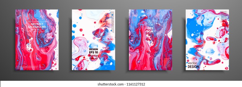 Mixture of acrylic paints. Liquid marble texture. Fluid art. Applicable for design cover, presentation, invitation, flyer, annual report, poster and business card, desing packaging. Modern artwork.