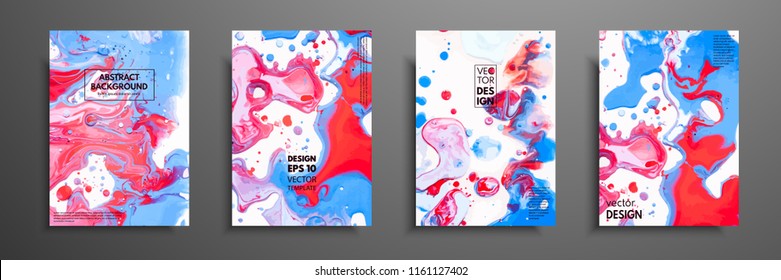 Mixture of acrylic paints. Liquid marble texture. Fluid art. Applicable for design cover, presentation, invitation, flyer, annual report, poster and business card, desing packaging. Modern artwork.