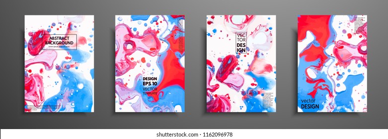 Mixture of acrylic paints. Liquid marble texture. Fluid art. Applicable for design cover, presentation, invitation, flyer, annual report, poster and business card, desing packaging. Modern artwork.