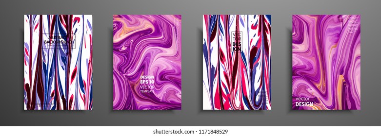 Mixture of acrylic paints. Liquid marble texture. Fluid art. Applicable for design cover, presentation, invitation, flyer, annual report, poster and business card, desing packaging. Modern artwork