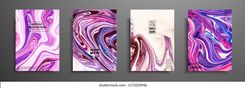 Mixture of acrylic paints. Liquid marble texture. Fluid art. Applicable for design cover, presentation, invitation, flyer, annual report, poster and business card, desing packaging. Modern artwork