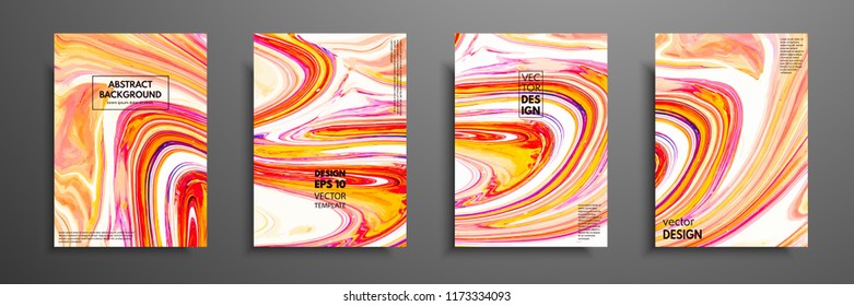Mixture of acrylic paints. Liquid marble texture. Fluid art. Applicable for design cover, presentation, invitation, flyer, annual report, poster and business card, desing packaging. Modern artwork