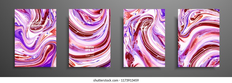 Mixture of acrylic paints. Liquid marble texture. Fluid art. Applicable for design cover, presentation, invitation, flyer, annual report, poster and business card, desing packaging. Modern artwork