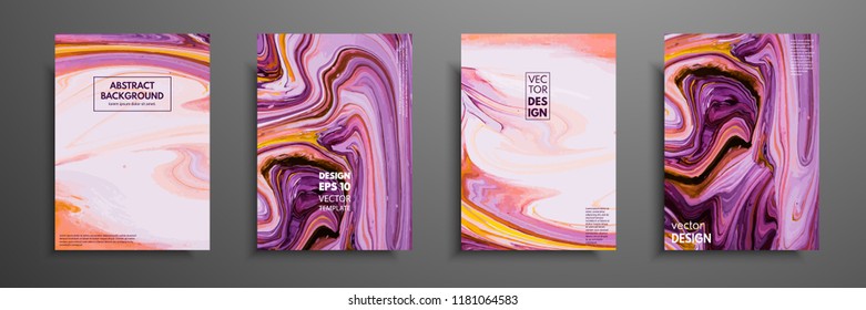 Mixture of acrylic paints. Liquid marble texture. Fluid art. Applicable for design cover, presentation, invitation, flyer, annual report, poster and business card, desing packaging. Modern artwork