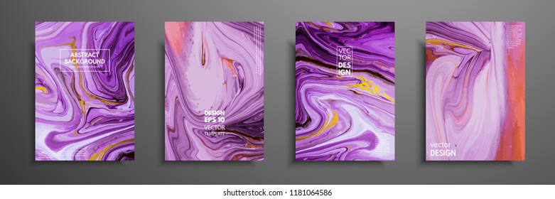 Mixture of acrylic paints. Liquid marble texture. Fluid art. Applicable for design cover, presentation, invitation, flyer, annual report, poster and business card, desing packaging. Modern artwork
